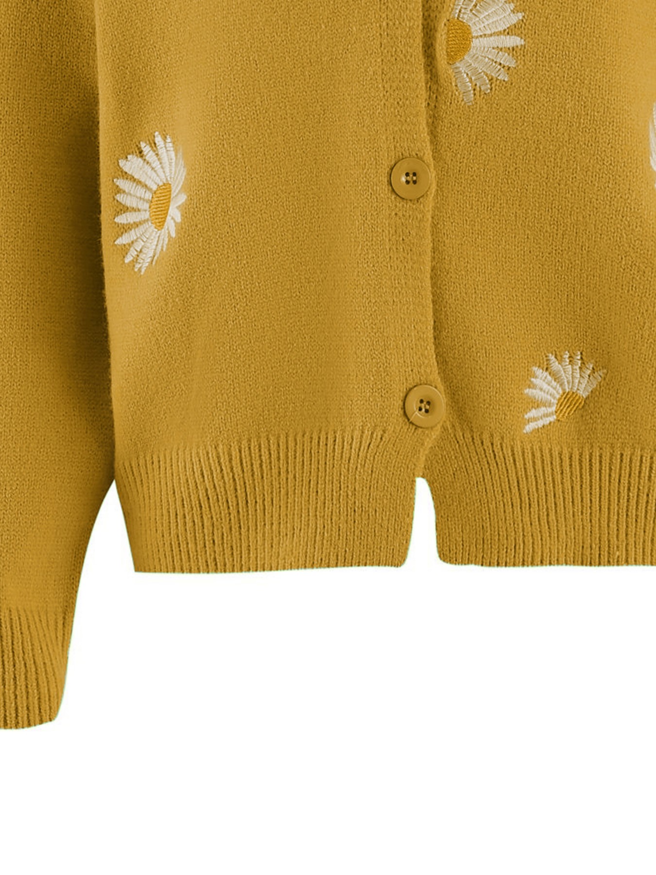Women's Mustard Yellow Daisy E - Embroidery Daisy incelemesi ve fiyatı