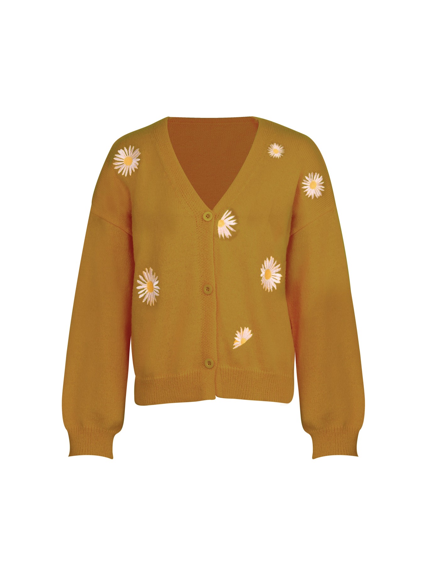 Women's Mustard Yellow Daisy E - Embroidery Daisy incelemesi ve fiyatı