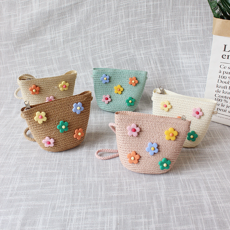 Children's Straw Crossbody Bag - Embroidery Love incelemesi ve fiyatı