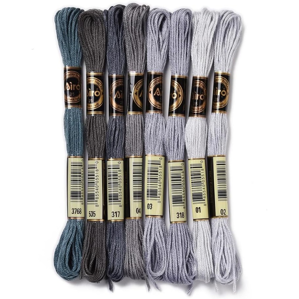 8 Skeins 70 Yards Grey Friends - Embroidery Floss incelemesi ve fiyatı