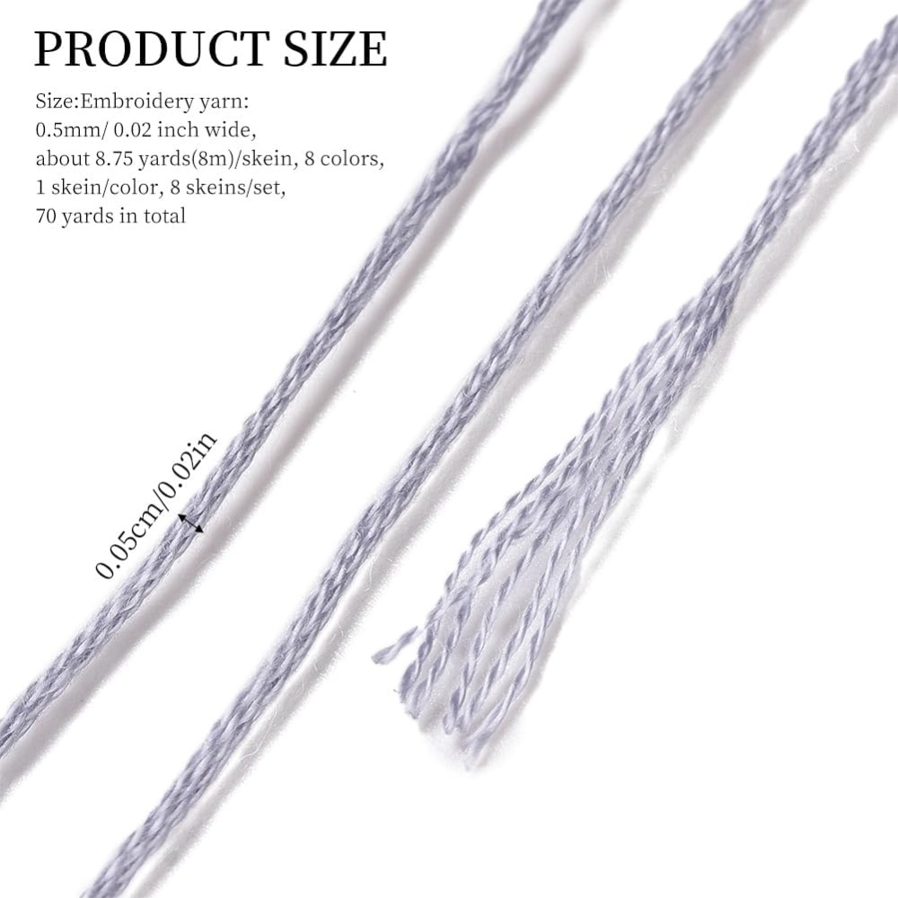 8 Skeins 70 Yards Grey Friends - Embroidery Floss incelemesi ve fiyatı