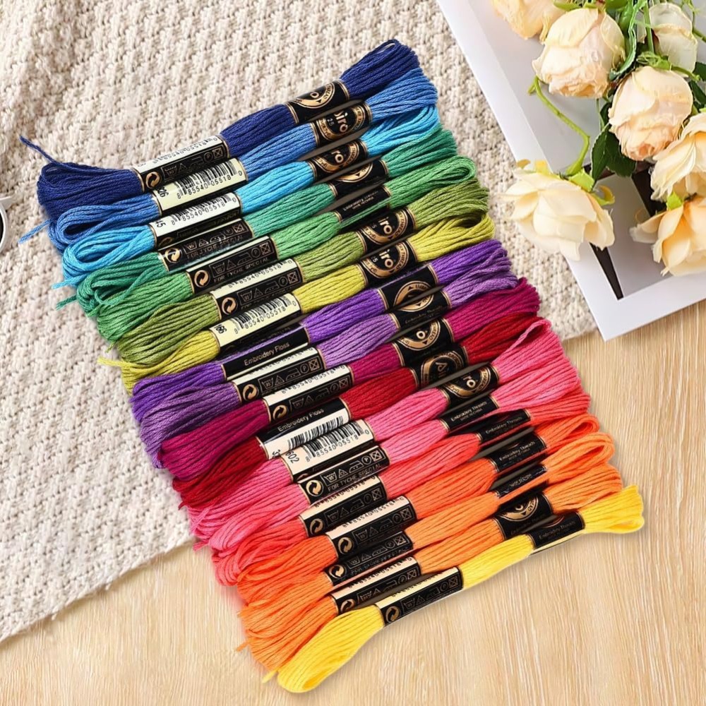 18 Skeins 157.5 Yards Colorful - Embroidery Floss incelemesi ve fiyatı
