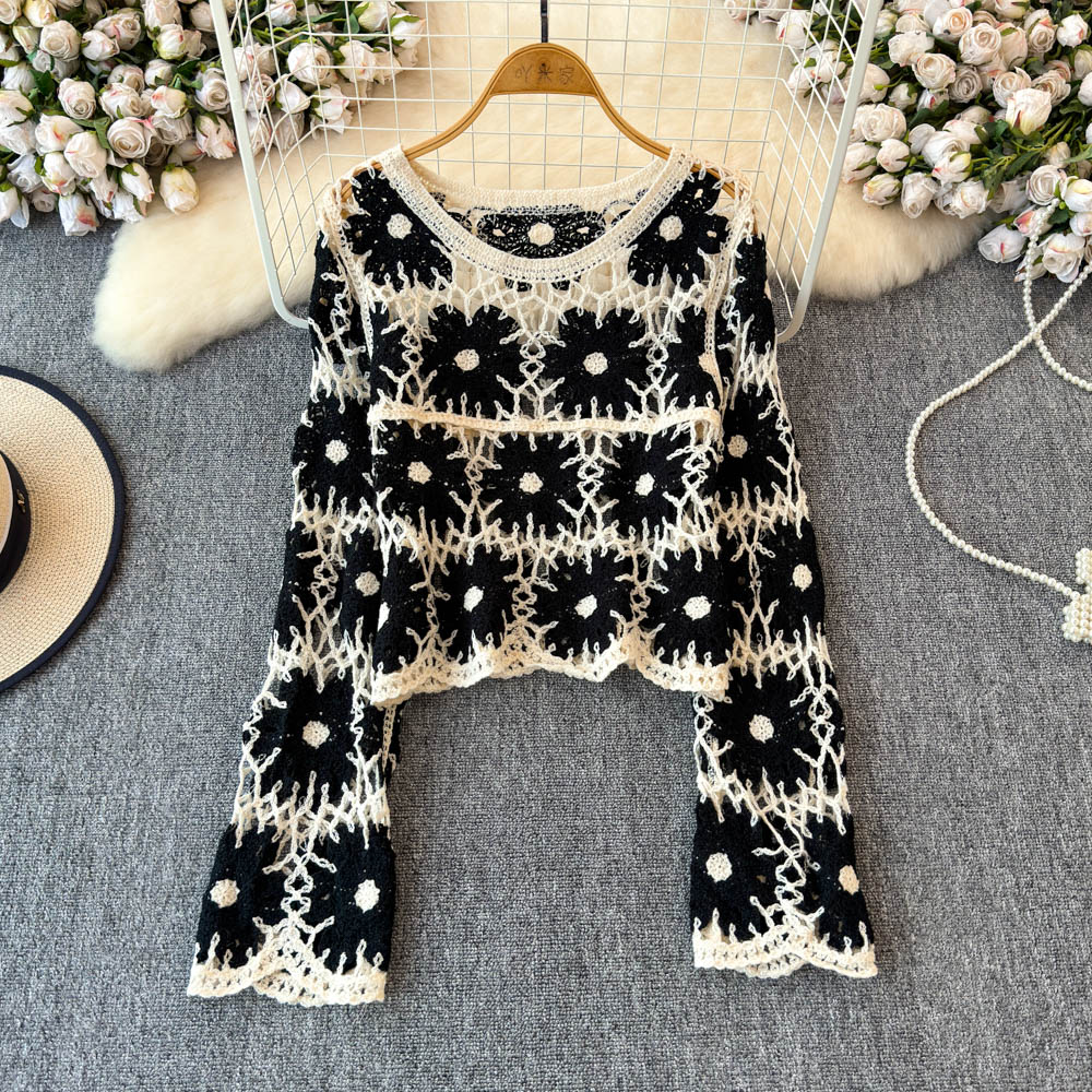 Floral Crochet Top for Women L - Embroidery Daisy incelemesi ve fiyatı