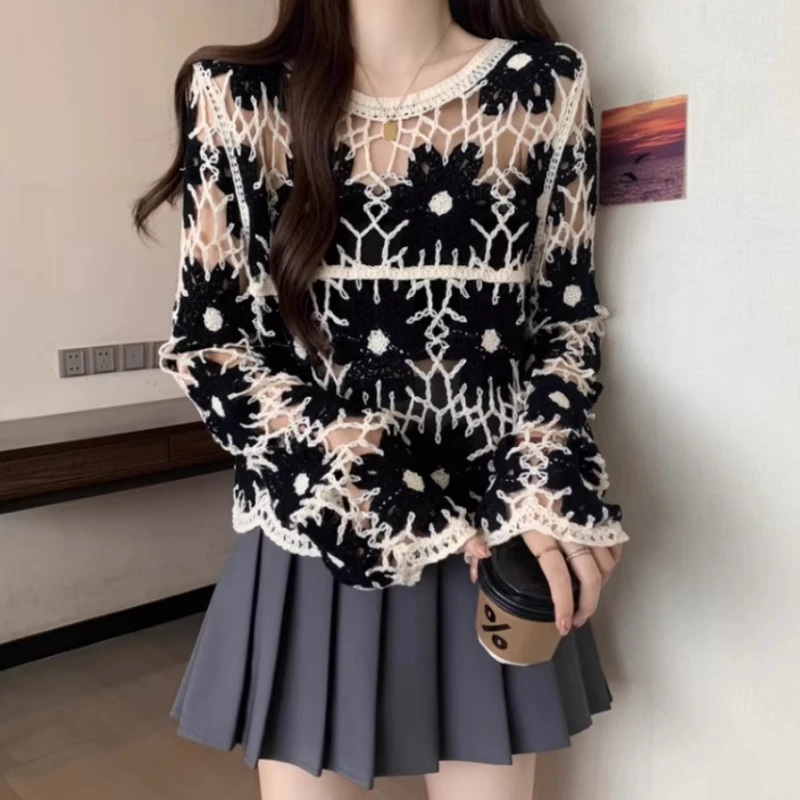 Floral Crochet Top for Women L - Embroidery Daisy incelemesi ve fiyatı