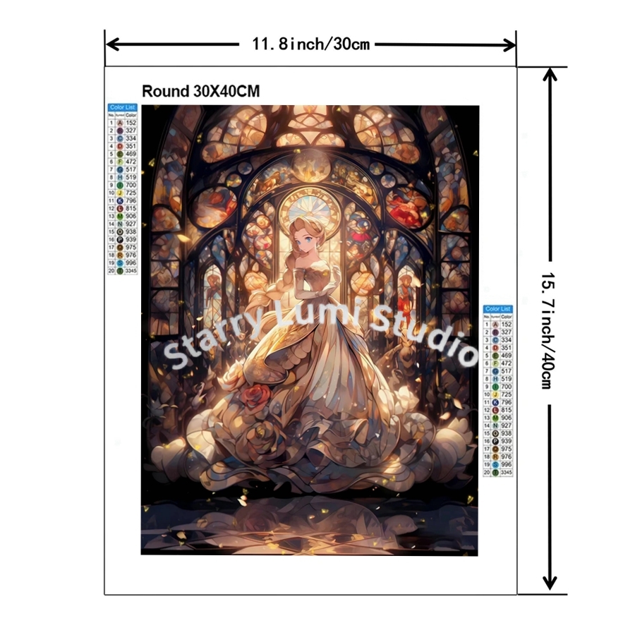 Cute Cinderella Castle 5D Full - Embroidery Daisy incelemesi ve fiyatı