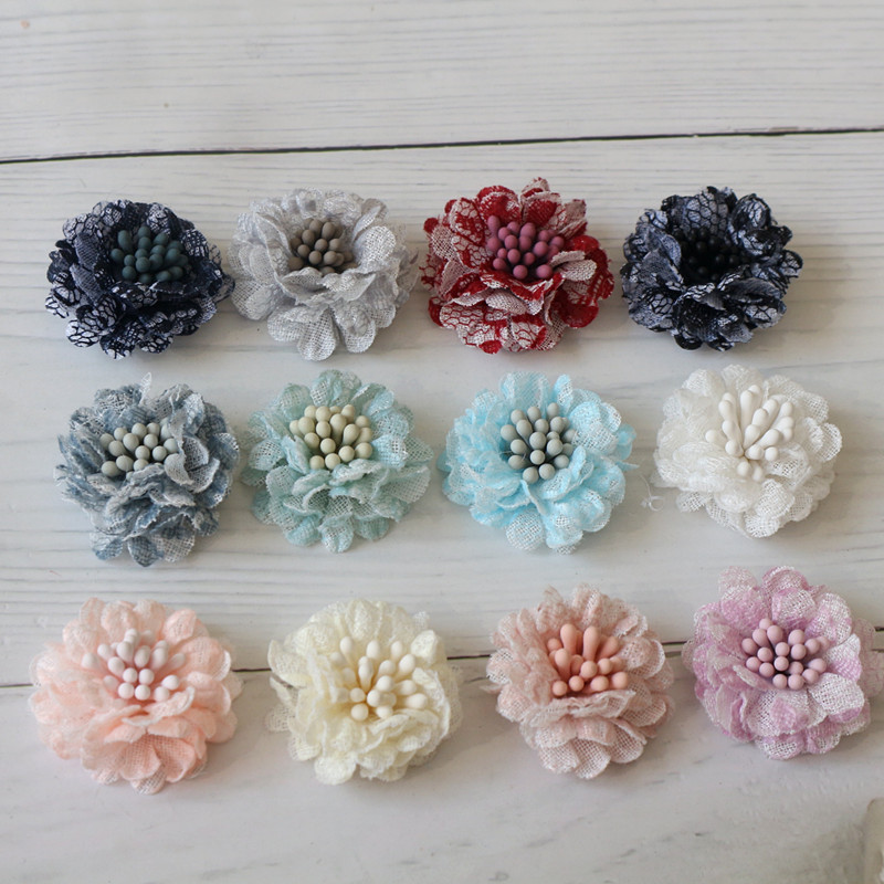 10Pcs 3CM Handmade Small Lace  - Embroidery Daisy Flower incelemesi ve fiyatı