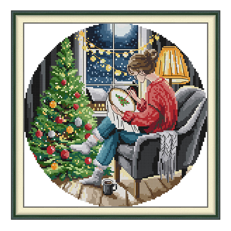 The Christmas Tree and Girl Pa - Embroidery X Stitch incelemesi ve fiyatı