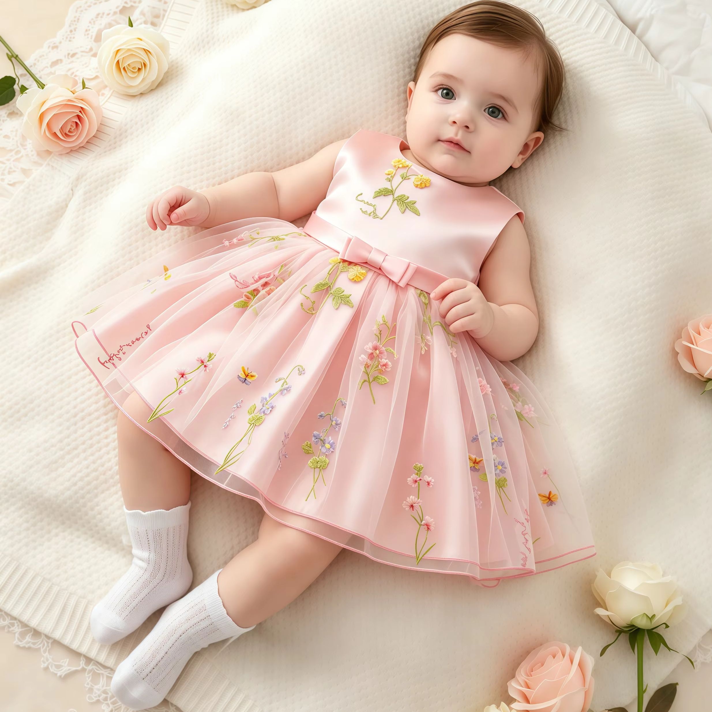 Baby Girls Party Dresses Embro - Embroidery Jersey incelemesi ve fiyatı