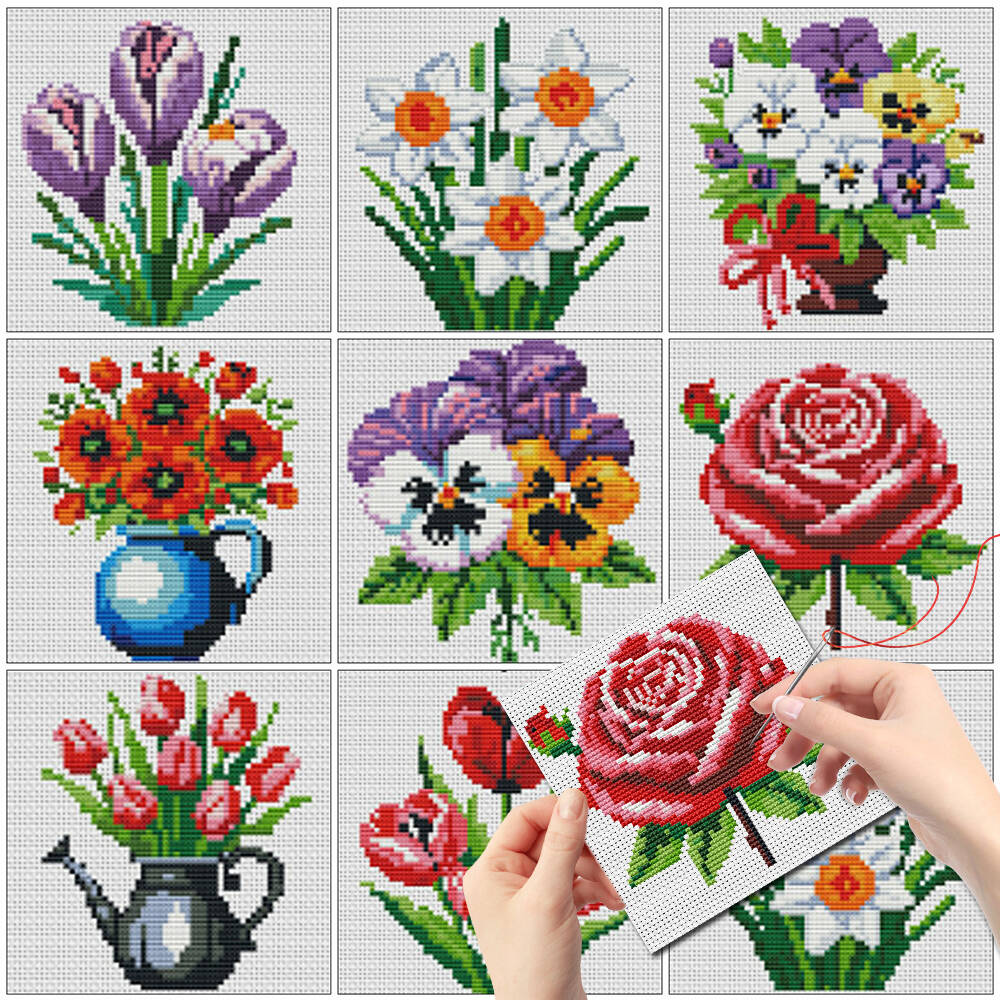 Evershine 8pcs Mini Flower Cro - Embroidery X Stitch incelemesi ve fiyatı