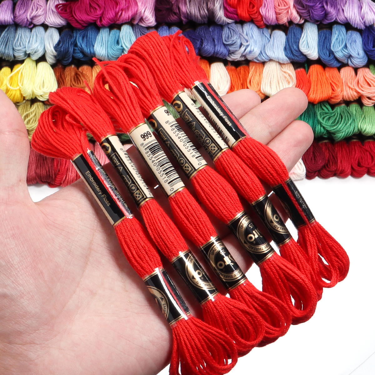 6Pcs/Lot Multicolor Polyester  - Embroidery Floss incelemesi ve fiyatı