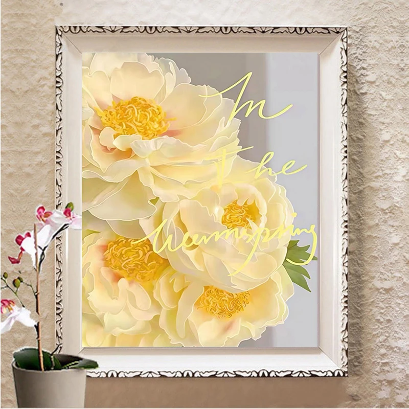 Yellow Flowers 5D Diamond Pain - Embroidery Yellow Flower incelemesi ve fiyatı