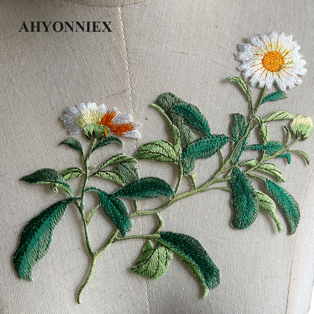 1 Piece Iron on Embroidery Pat - Embroidery Daisy Flower incelemesi ve fiyatı