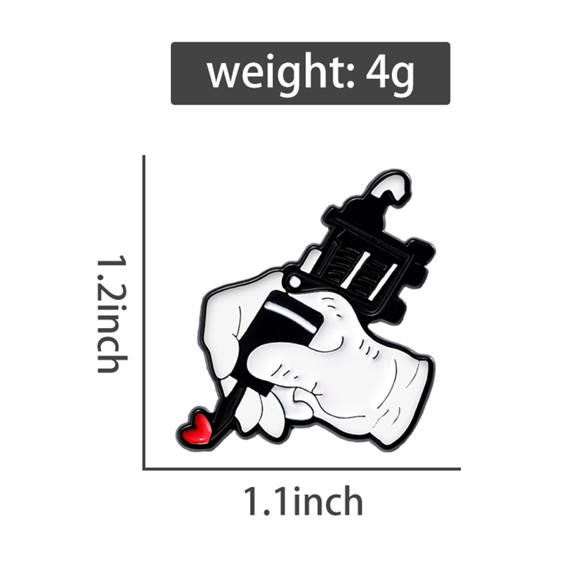 Love Heart Tattoo Enamel Pins  - Embroidery Love incelemesi ve fiyatı