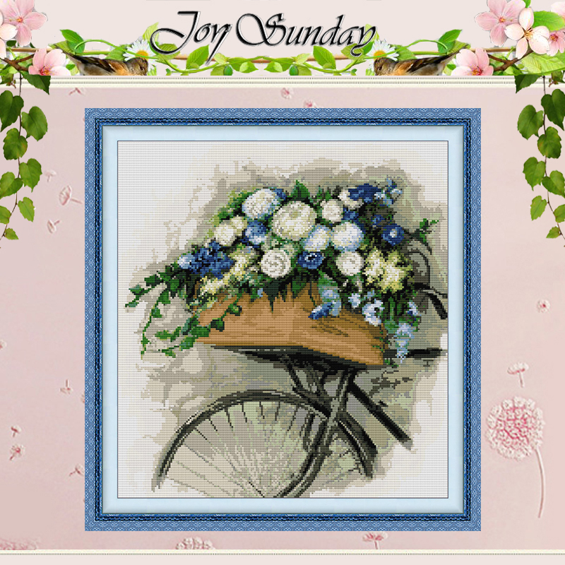 A Bicycle Filled With Flowers  - Embroidery X Stitch incelemesi ve fiyatı