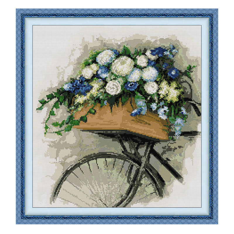 A Bicycle Filled With Flowers  - Embroidery X Stitch incelemesi ve fiyatı