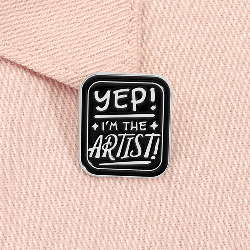 Yep I’m The Artist Enamel Pin  - Embroidery Letter M incelemesi ve fiyatı