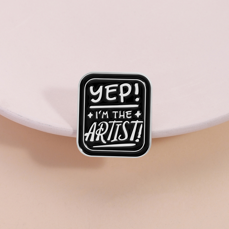 Yep I’m The Artist Enamel Pin  - Embroidery Letter M incelemesi ve fiyatı