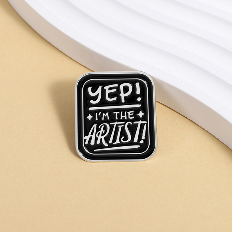 Yep I’m The Artist Enamel Pin  - Embroidery Letter M incelemesi ve fiyatı