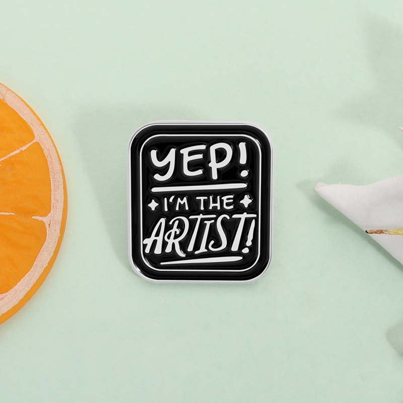 Yep I’m The Artist Enamel Pin  - Embroidery Letter M incelemesi ve fiyatı