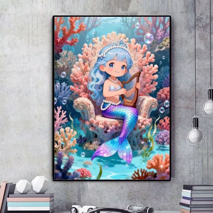 9CT 11CT Fish Girl Embroidery  - Embroidery X Stitch incelemesi ve fiyatı