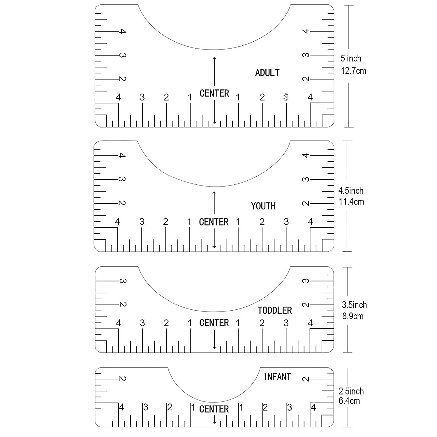 Transparent 4Pcs T-Shirt Ruler - Embroidery Hub incelemesi ve fiyatı