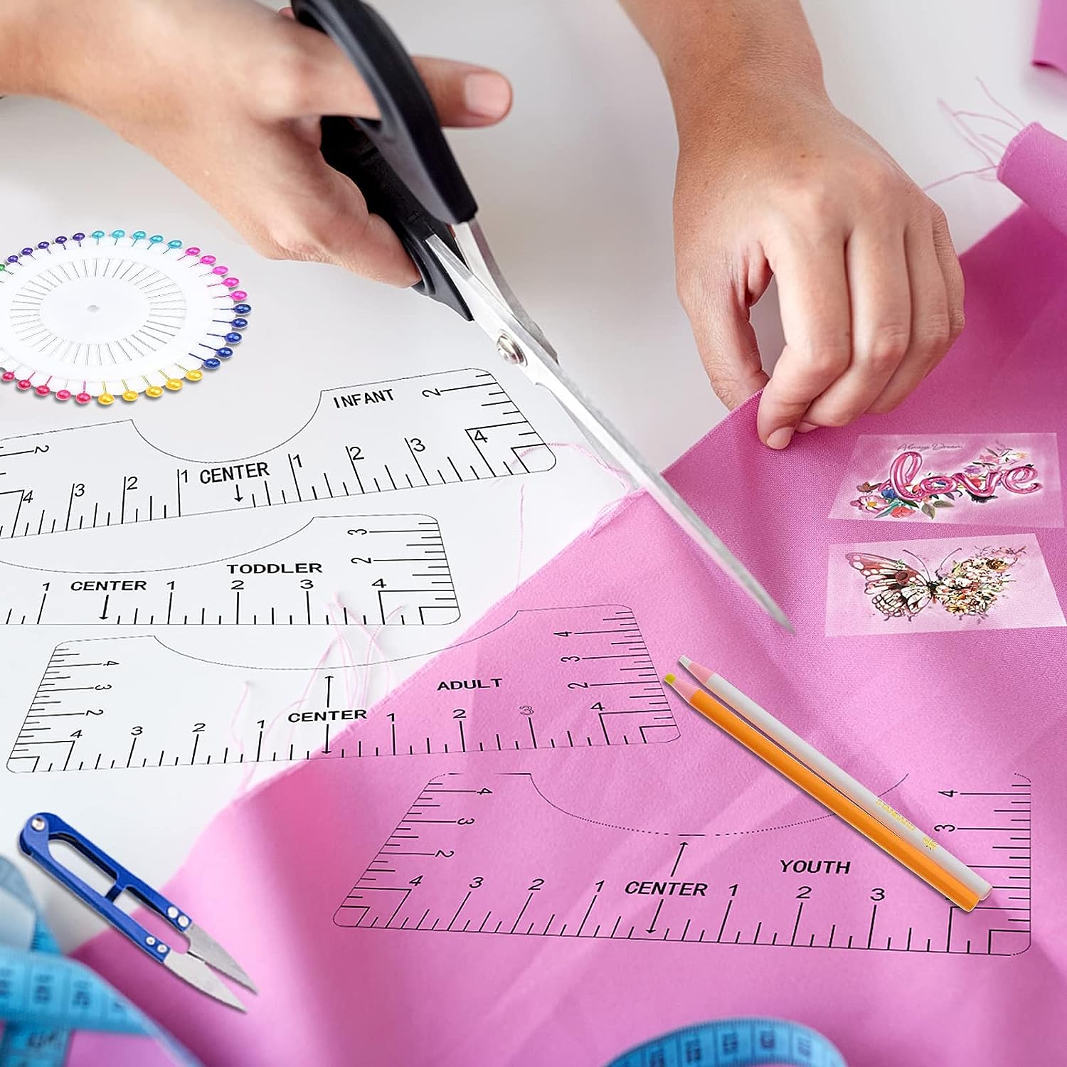 Transparent 4Pcs T-Shirt Ruler - Embroidery Hub incelemesi ve fiyatı