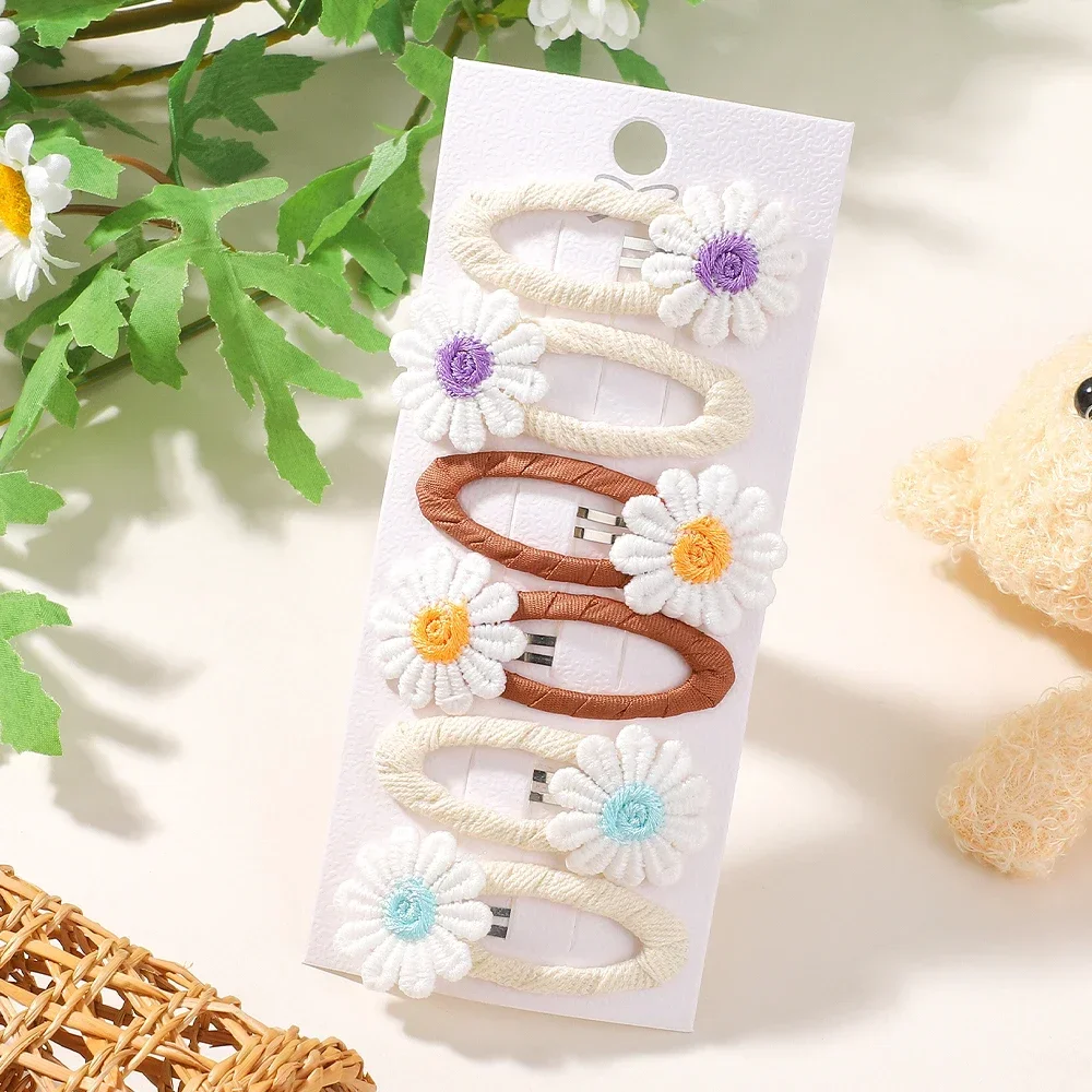 6PCS Cute Daisy Flower Hair Cl - Embroidery Daisy Flower incelemesi ve fiyatı
