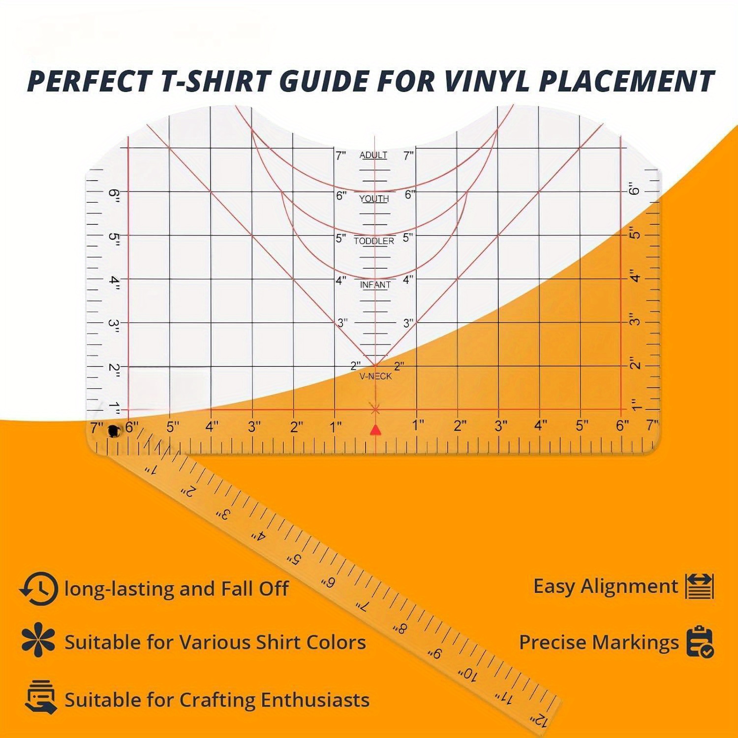 Tshirt Ruler Guide for Vinyl A - Embroidery Hub incelemesi ve fiyatı
