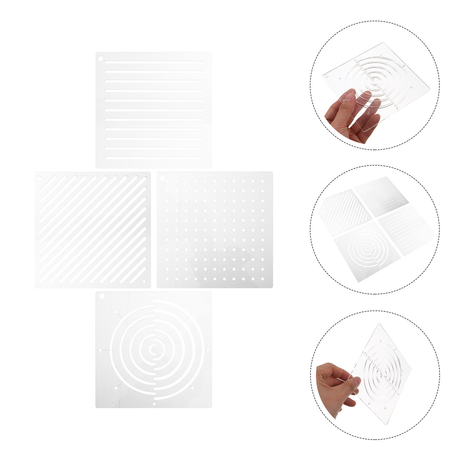 4Pcs Acrylic Quilting Template - Embroidery Pattern incelemesi ve fiyatı