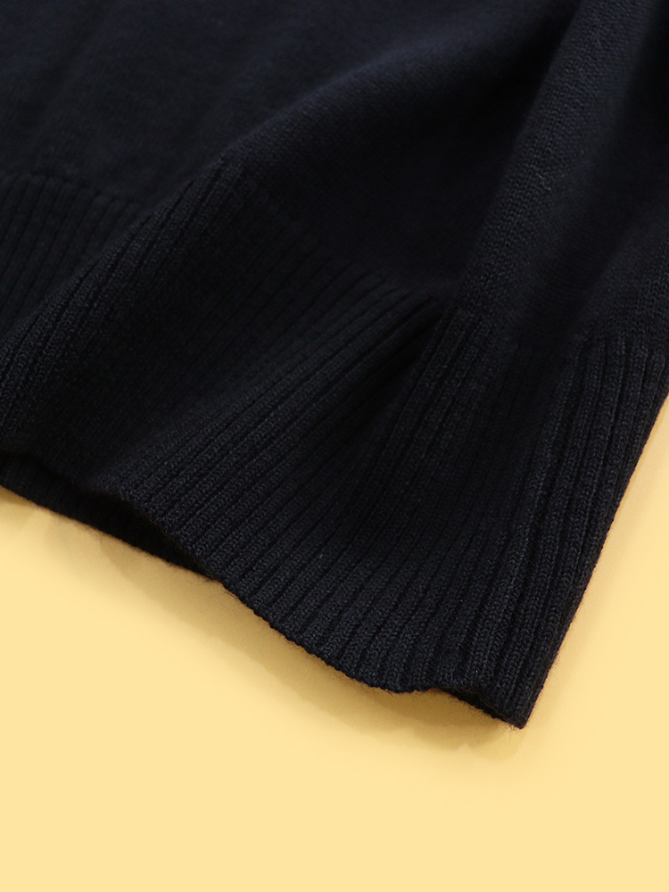 Deep Blue Long Sve Knitted Swe - Embroidery Letter M incelemesi ve fiyatı