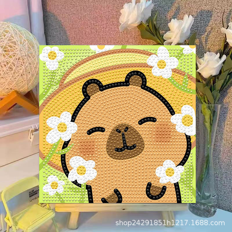 Cartoon Capibala Crystal Diamo - Embroidery Painting incelemesi ve fiyatı