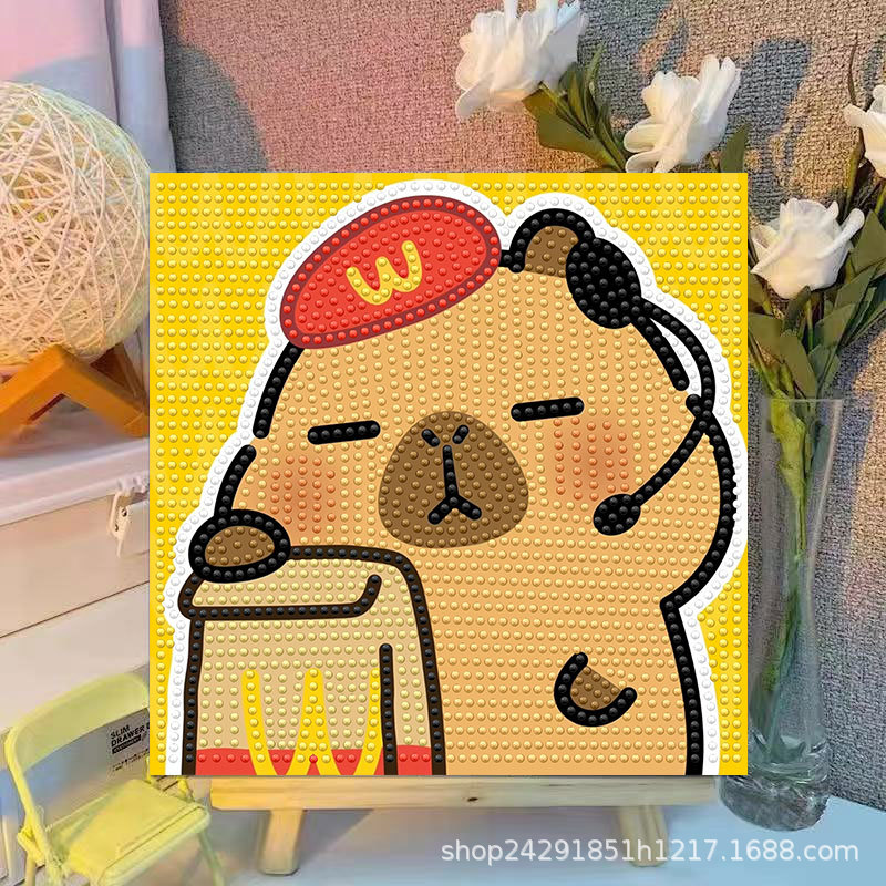 Cartoon Capibala Crystal Diamo - Embroidery Painting incelemesi ve fiyatı