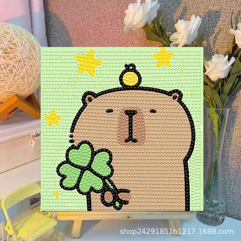Cartoon Capibala Crystal Diamo - Embroidery Painting incelemesi ve fiyatı