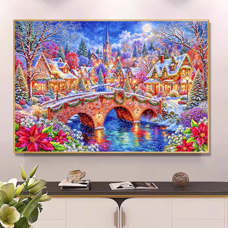 9ct 100x75cm Winter Church Emb - Embroidery X Stitch incelemesi ve fiyatı