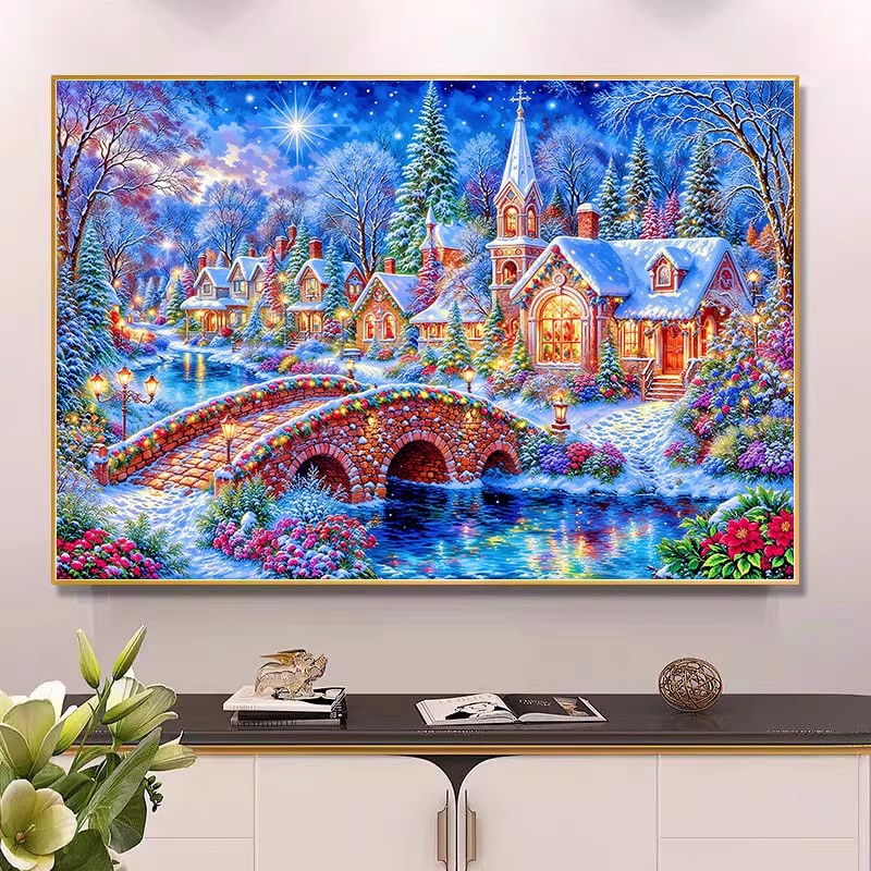 9ct 100x75cm Winter Church Emb - Embroidery X Stitch incelemesi ve fiyatı