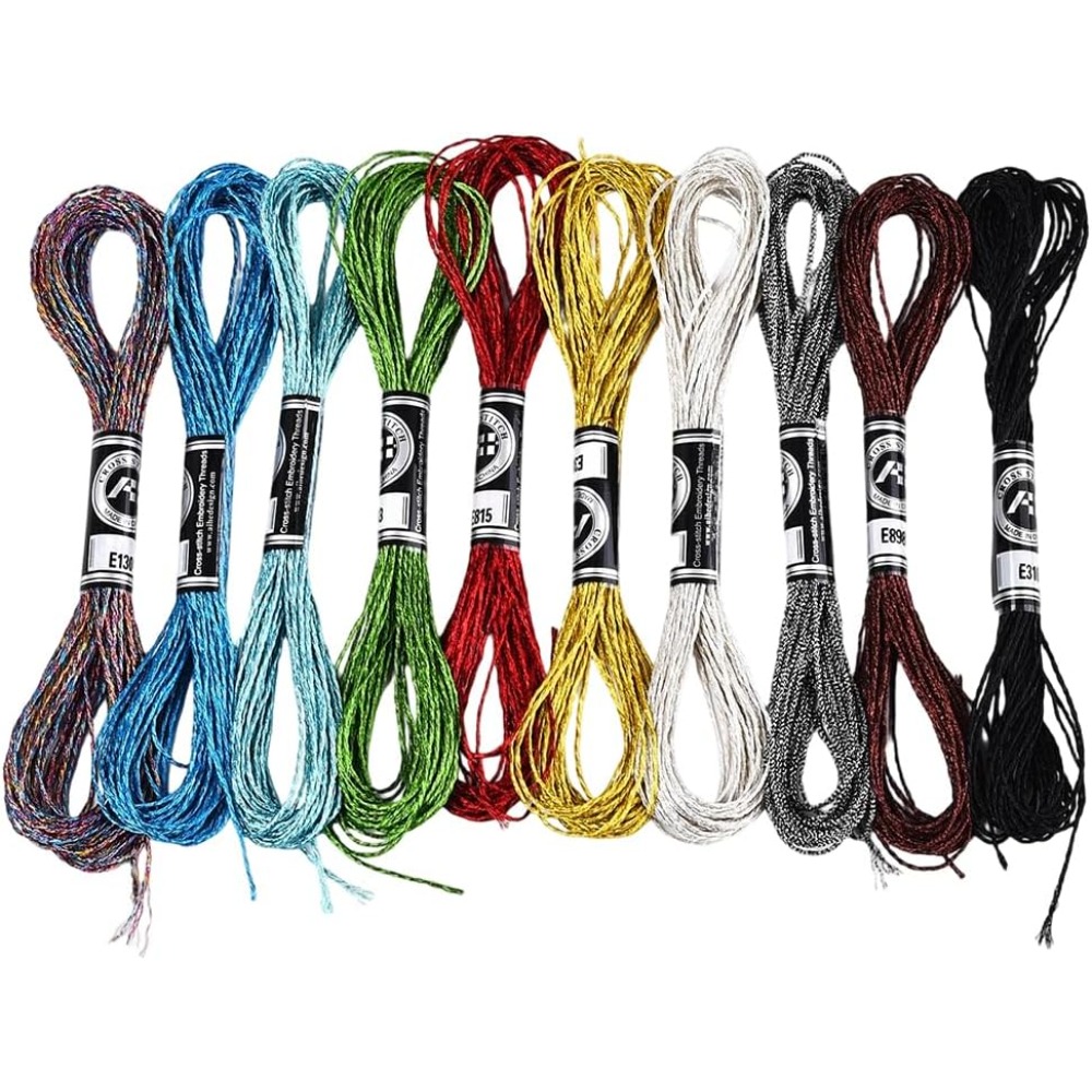 10 Skeins 10 Colors Metallic E - Embroidery Floss incelemesi ve fiyatı