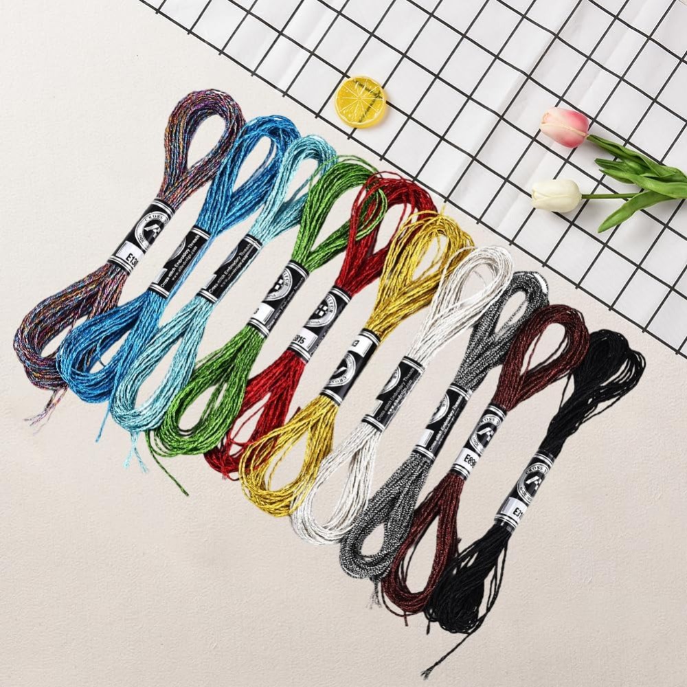 10 Skeins 10 Colors Metallic E - Embroidery Floss incelemesi ve fiyatı
