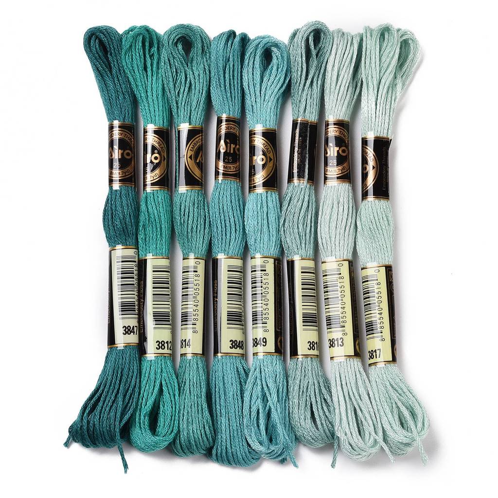 1Set 8 Skeins 0.5mm 6-Ply Poly - Embroidery Floss incelemesi ve fiyatı
