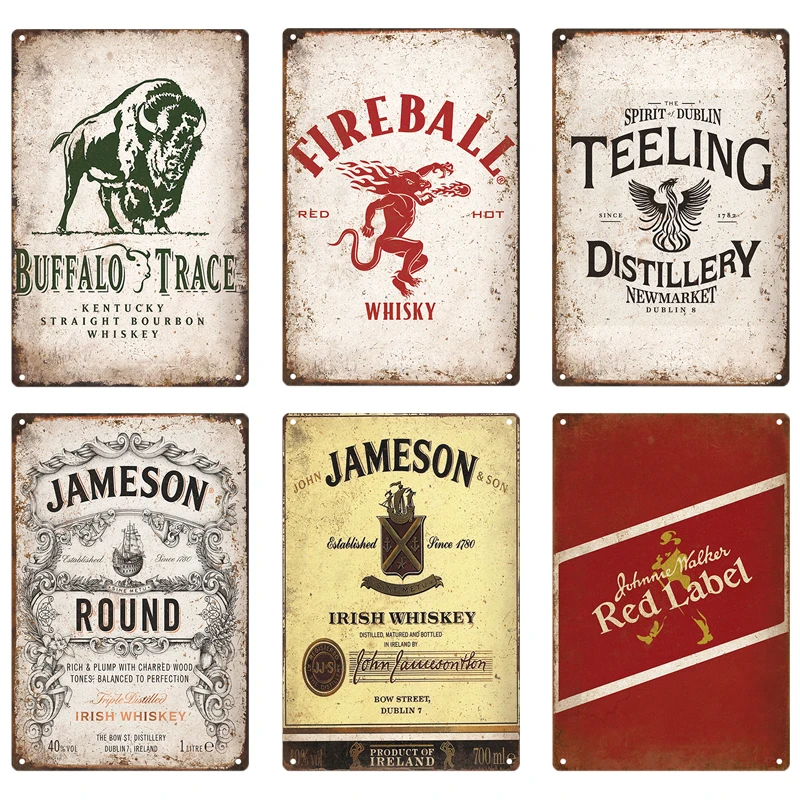 Whisky Brand Metal Vintage Tin - Embroidery Garden incelemesi ve fiyatı