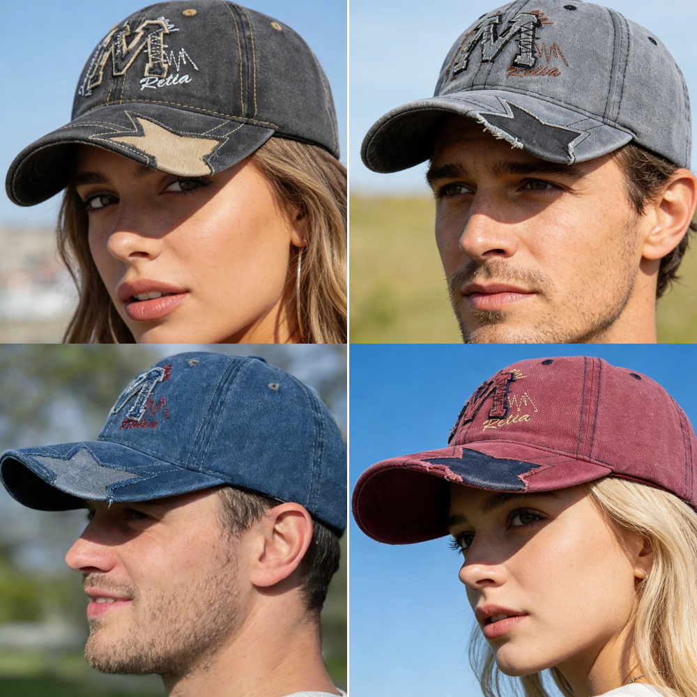 Hot Sale Unisex Retro Baseball - Embroidery Letter M incelemesi ve fiyatı
