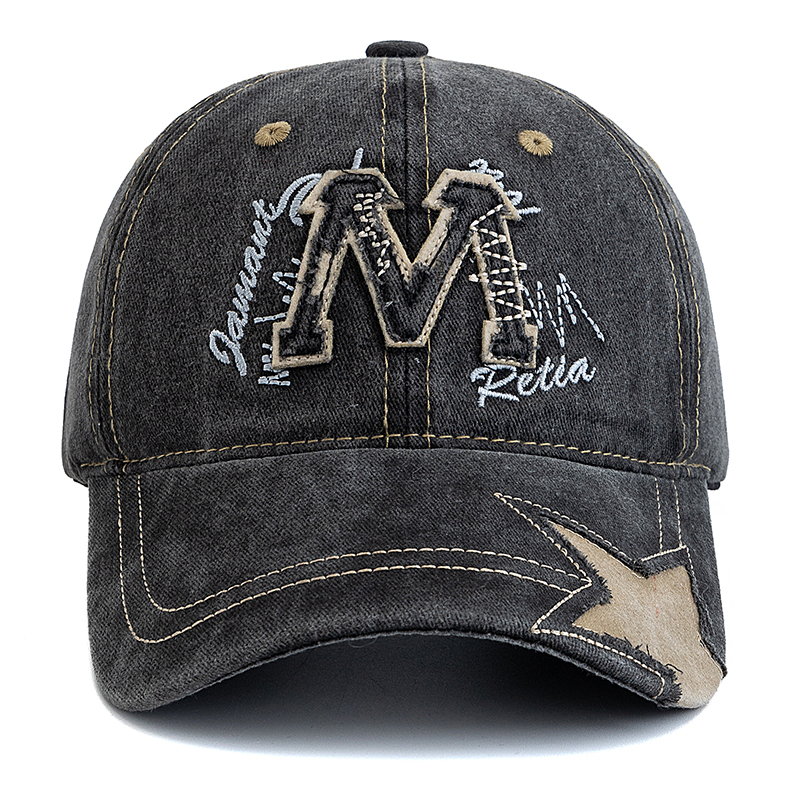 Hot Sale Unisex Retro Baseball - Embroidery Letter M incelemesi ve fiyatı